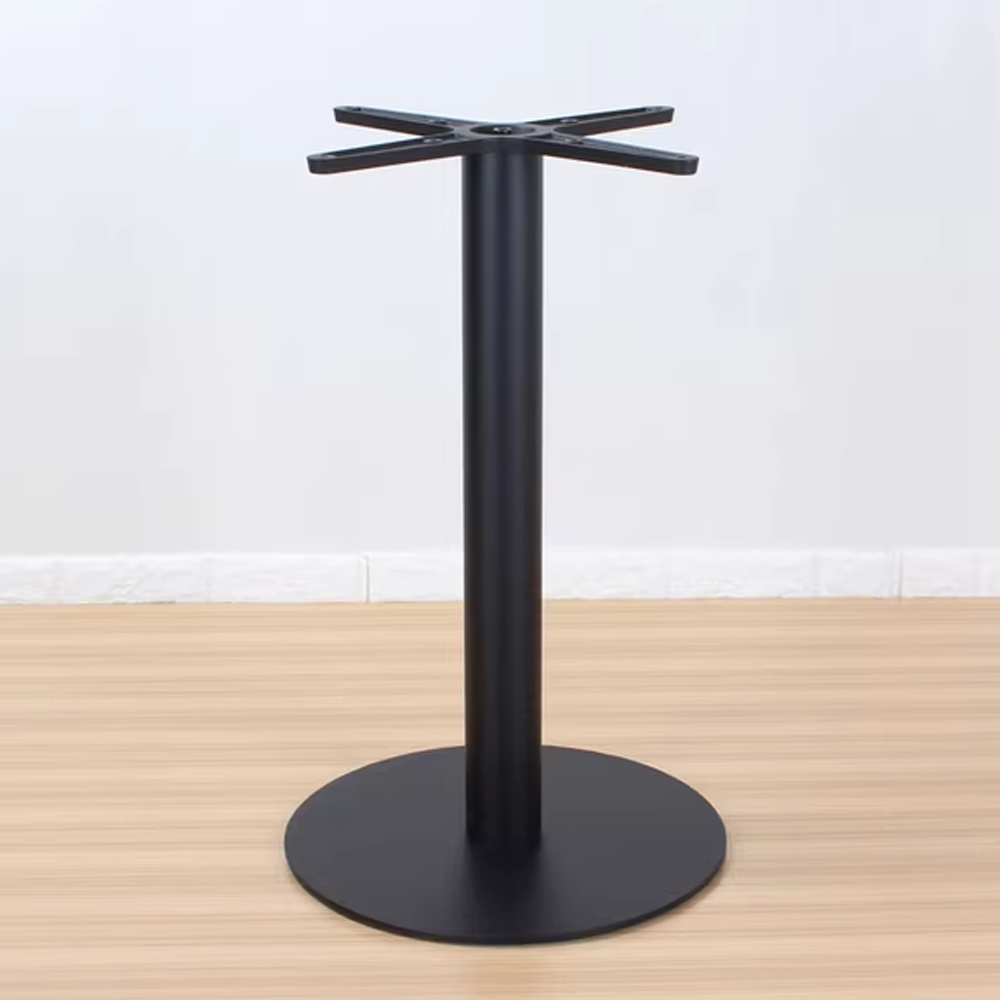 X-Shaped Black Metal Round Table Base