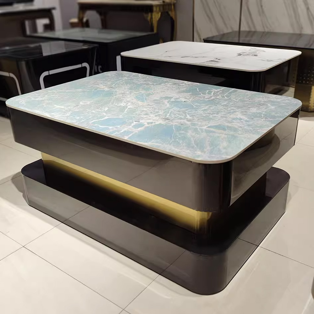Modern KTV Table With White Marble Top