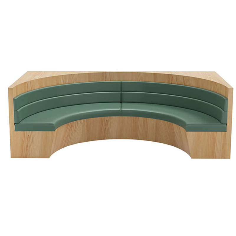 Half-Round Wooden Restaurant Booth