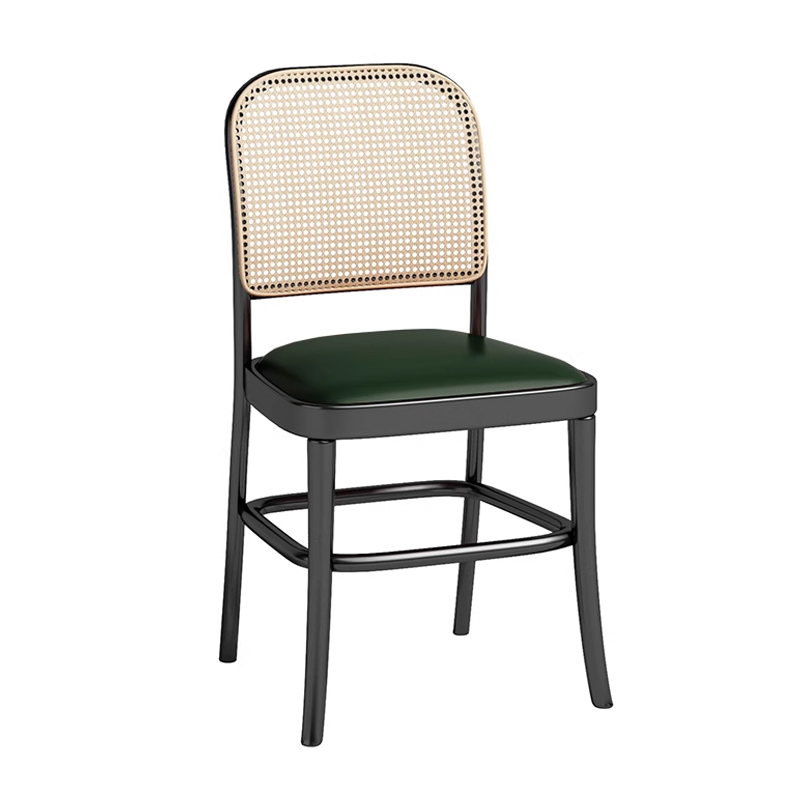 Vintage Rattan Back Restaurant Chair