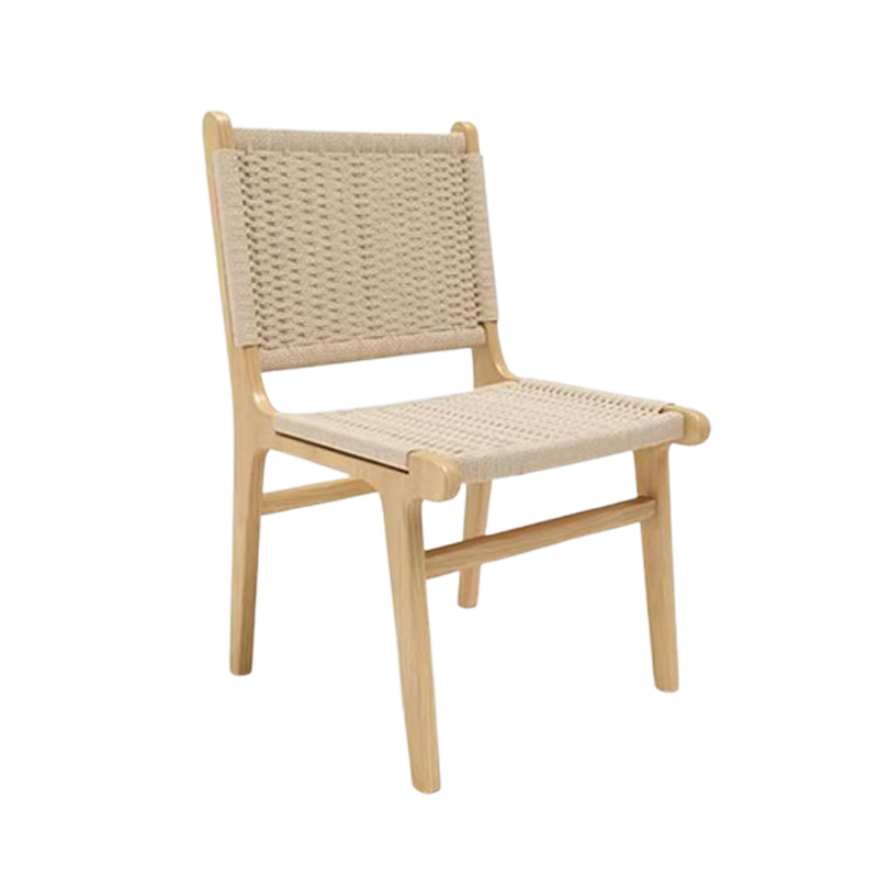Woven Rope Wood Dining Side Chair