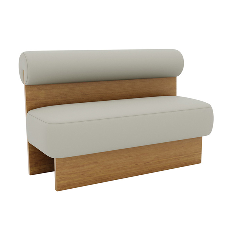 Leather Cylinder Backrest Restaurant Booth