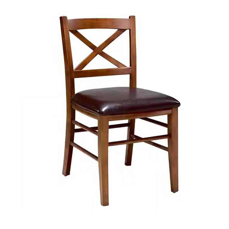 Classic X-Back Solid Wood Restaurant Chair