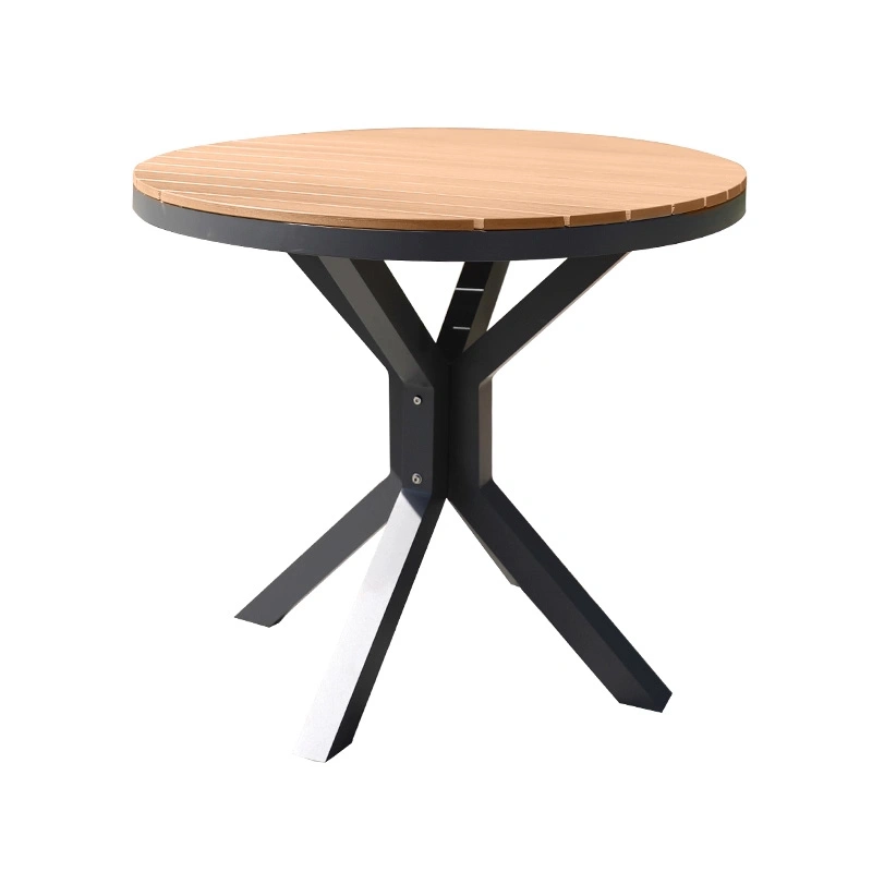 WPC Slatted Top with Aluminum X-Base Outdoor Table