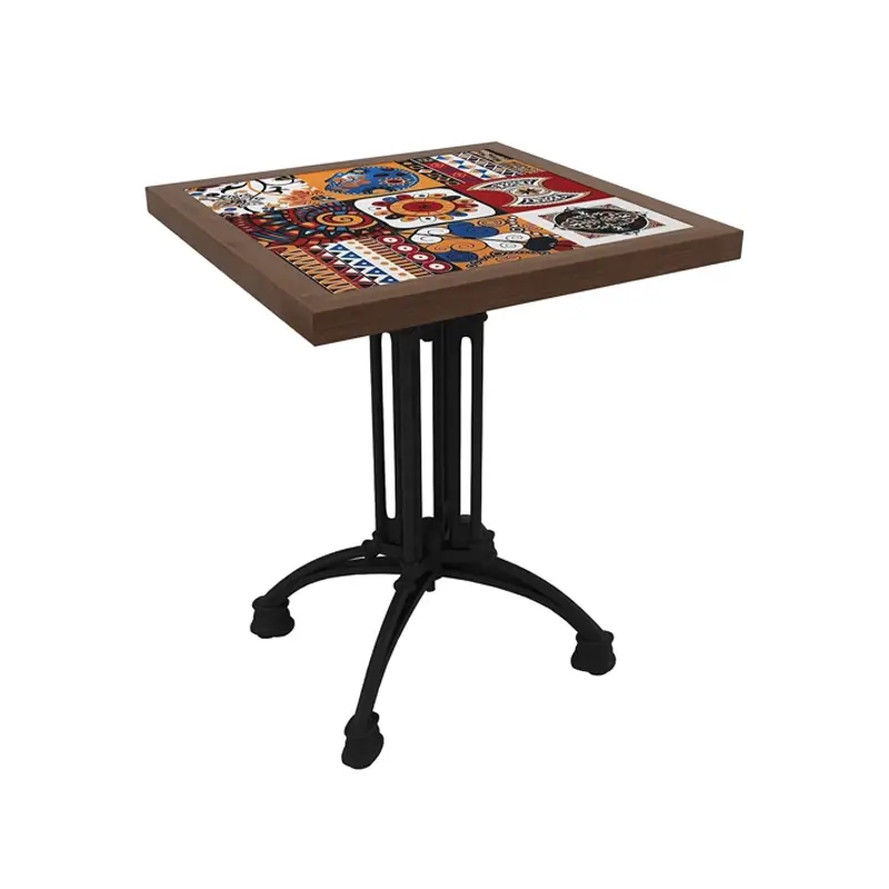 Colorful Vintage Ceramic Restaurant Table